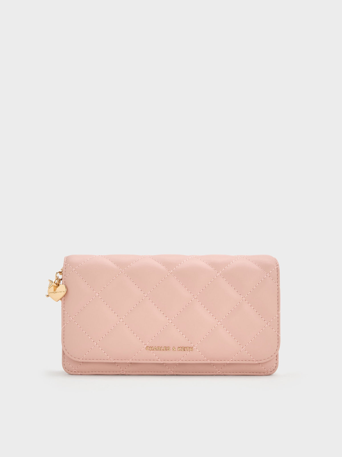 Arrietty Quilted Wallet On Chain - Light Pink | CHARLES & KEITH