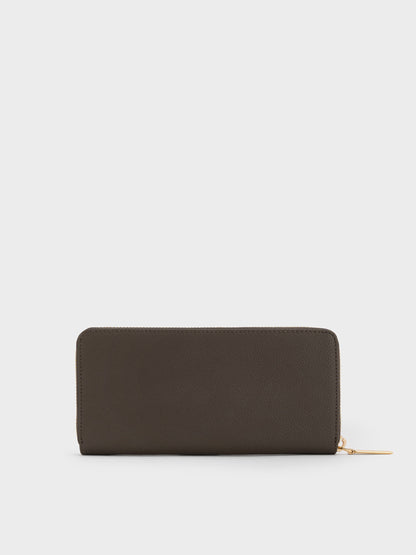 Dulcie Zip-Around Long Wallet - Dark Moss | CHARLES & KEITH