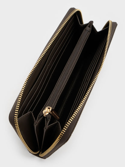 Dulcie Zip-Around Long Wallet - Dark Moss | CHARLES & KEITH