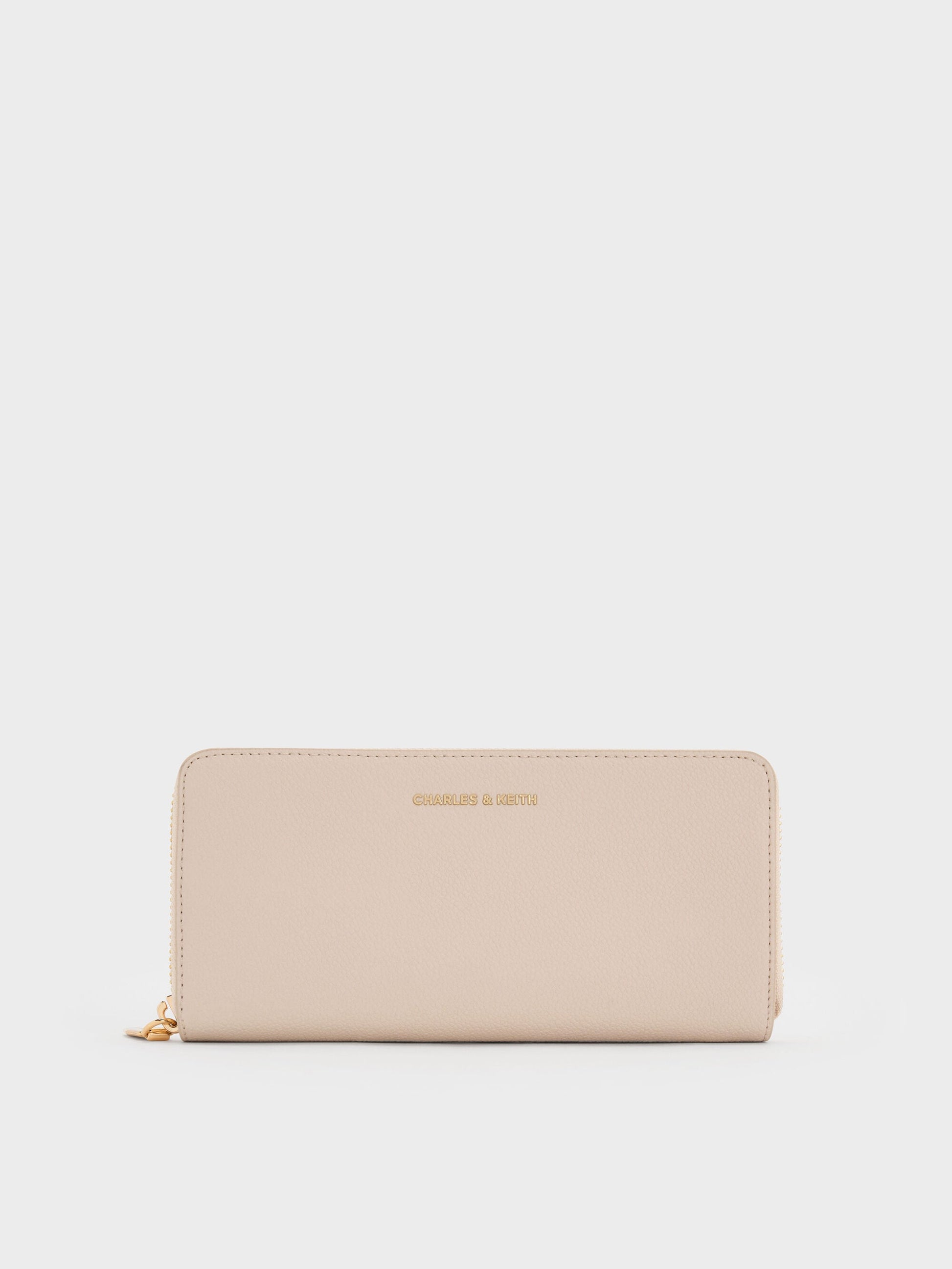 Dulcie Zip-Around Long Wallet - Oat | CHARLES & KEITH