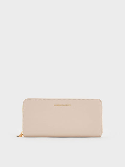 Dulcie Zip-Around Long Wallet - Oat | CHARLES & KEITH