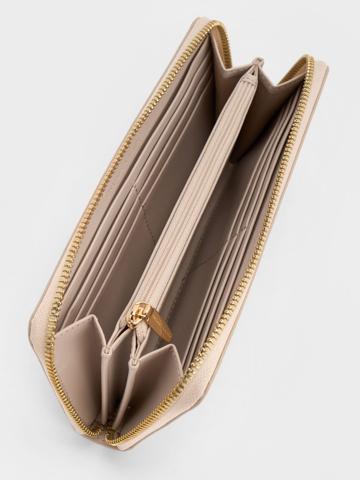 Dulcie Zip-Around Long Wallet - Oat | CHARLES & KEITH