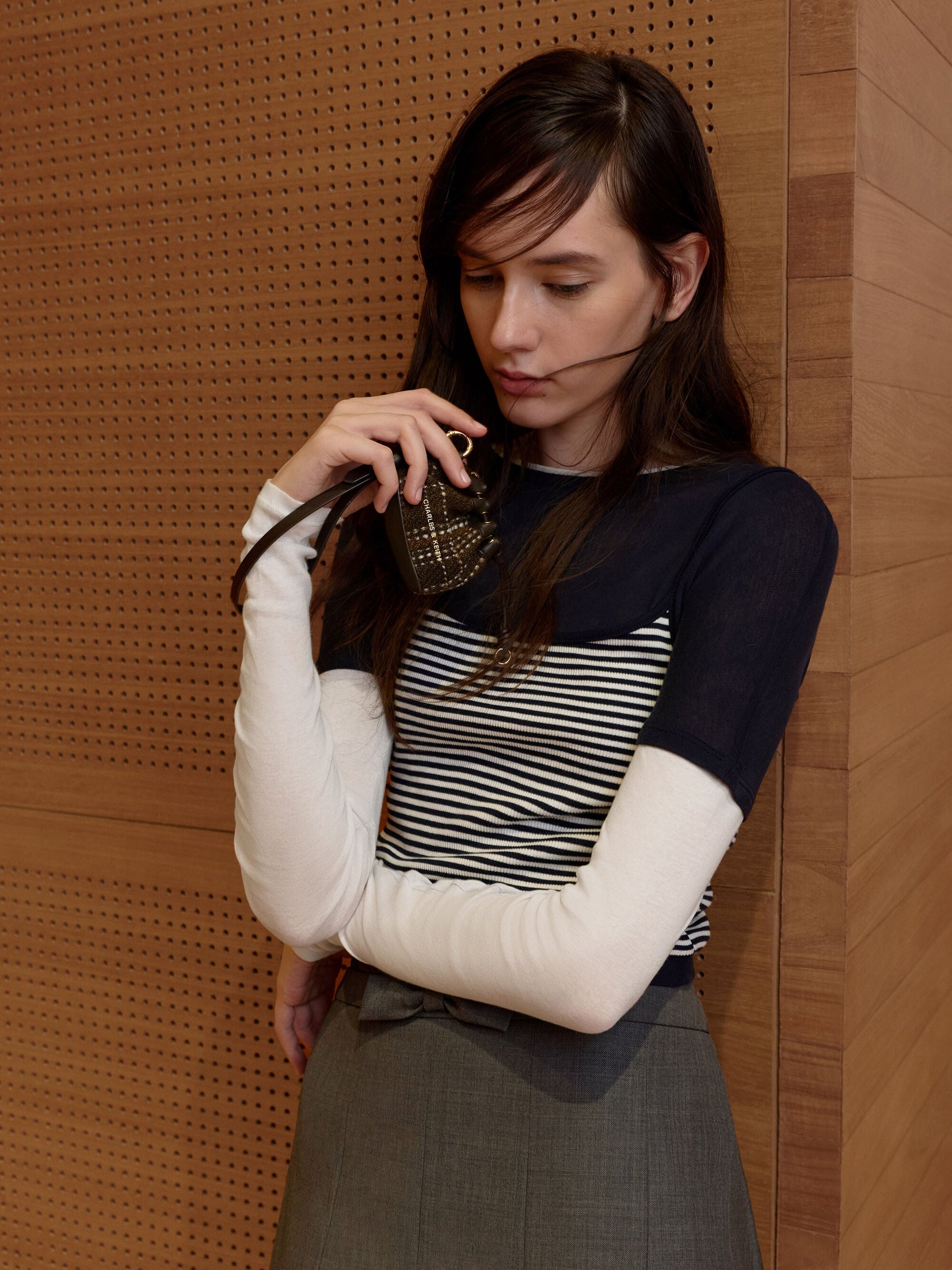 Lillith Checkered Micro Pouch - Multi | CHARLES & KEITH