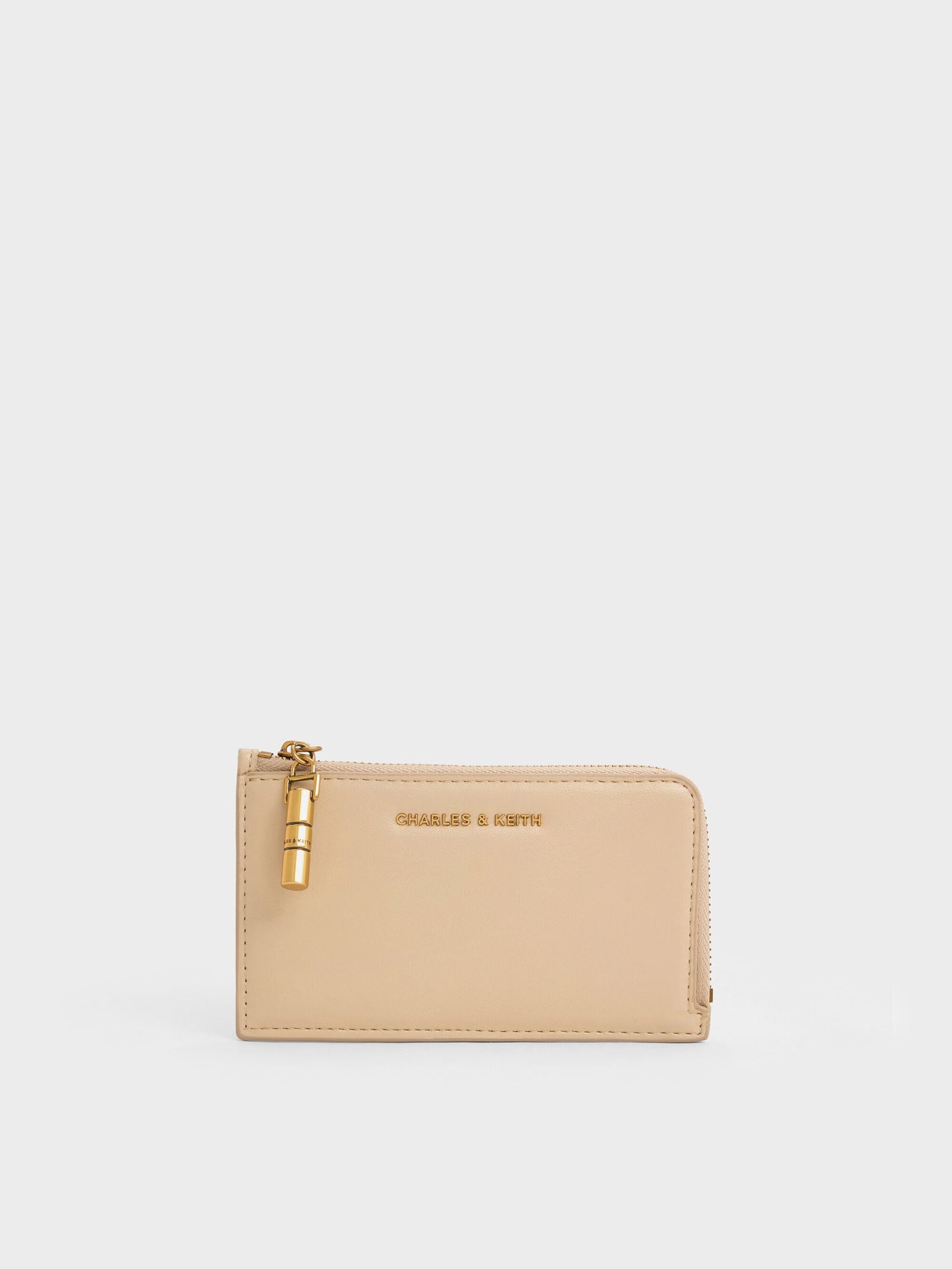 Cesia Zip-Around Card Holder - Sand Beige | CHARLES & KEITH
