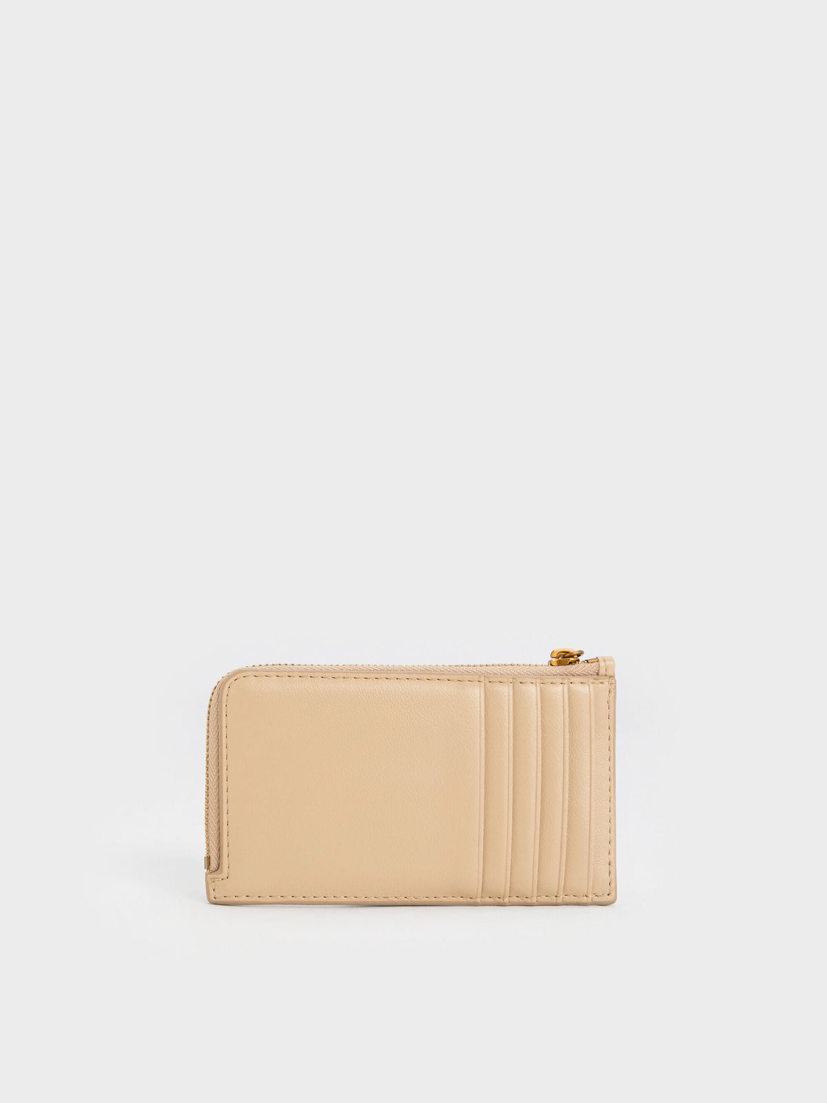 Cesia Zip-Around Card Holder - Sand Beige | CHARLES & KEITH