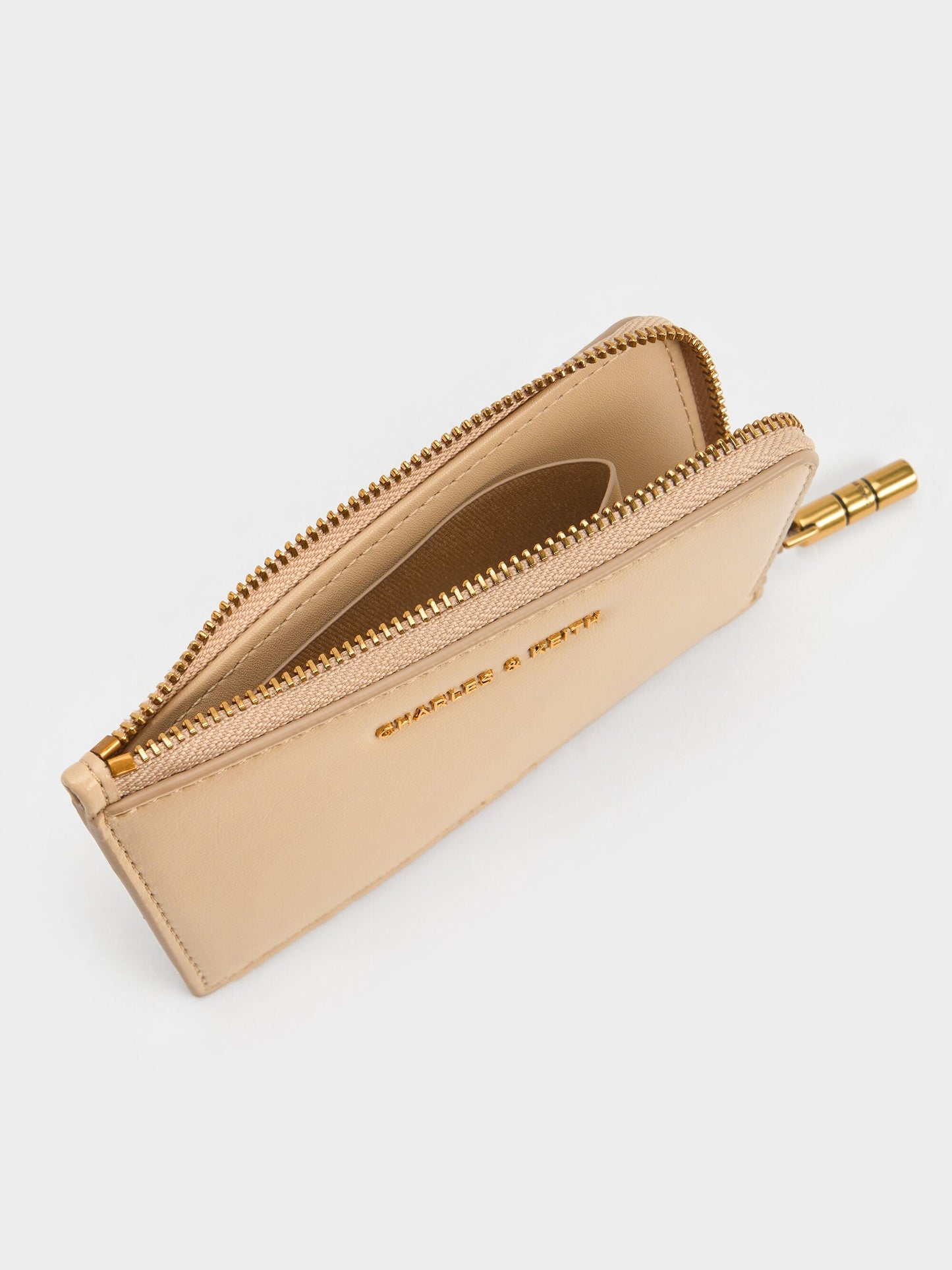 Cesia Zip-Around Card Holder - Sand Beige | CHARLES & KEITH