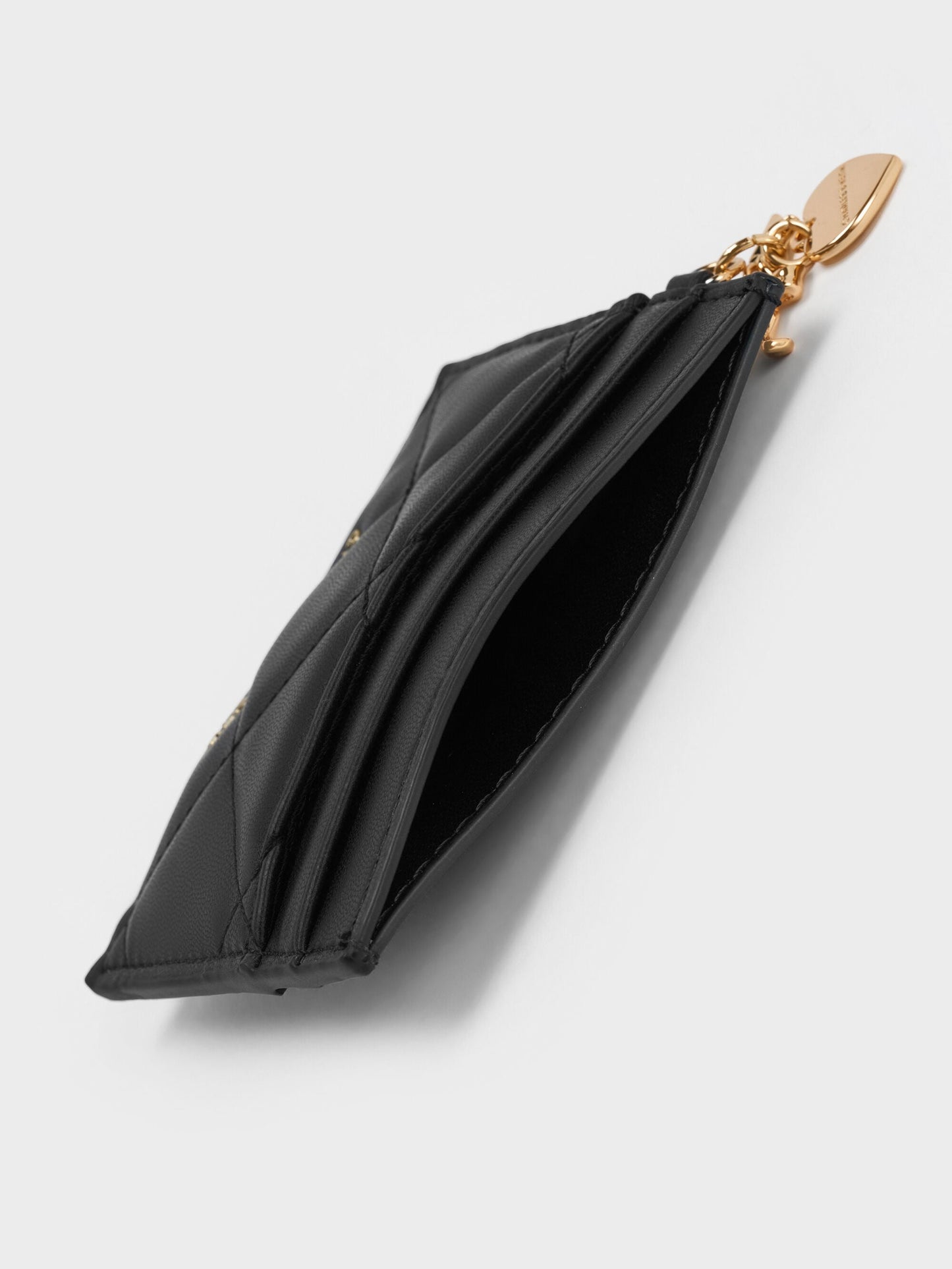 Arrietty Quilted Card Holder - Black | CHARLES & KEITH