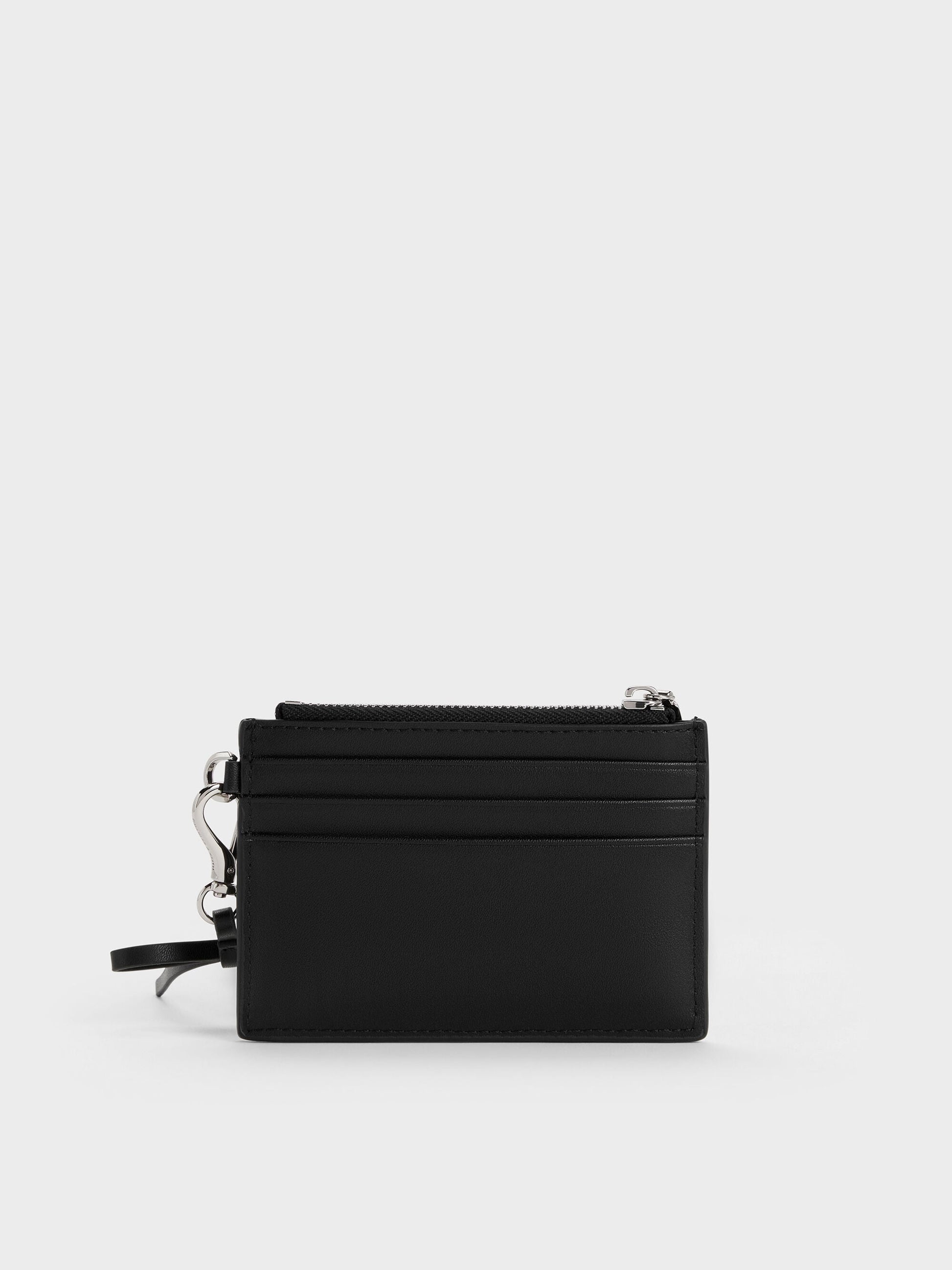 Hazel Bow Panelled Card Holder - Noir | CHARLES & KEITH