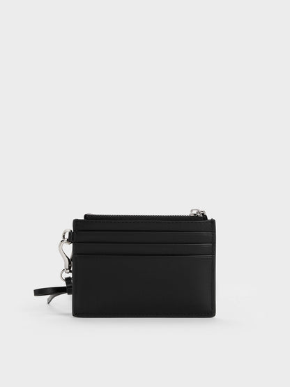Hazel Bow Panelled Card Holder - Noir | CHARLES & KEITH