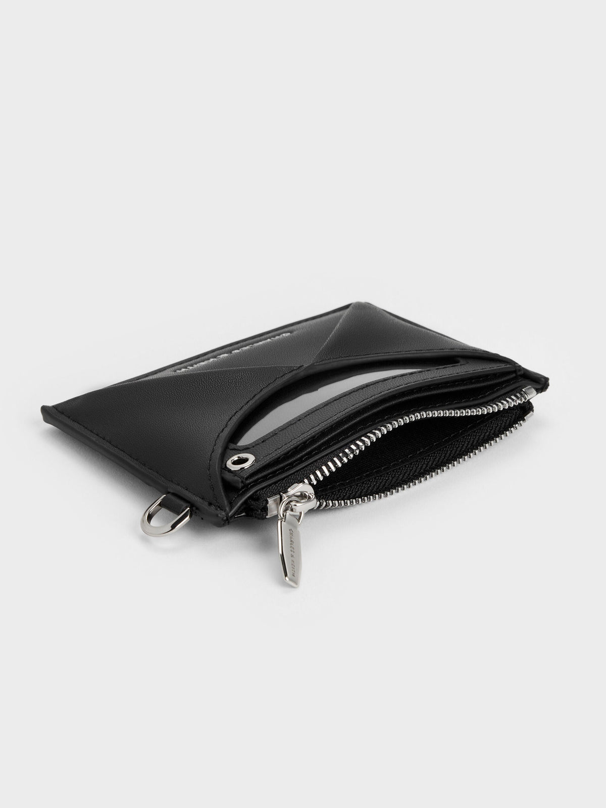 Hazel Bow Panelled Card Holder - Noir | CHARLES & KEITH
