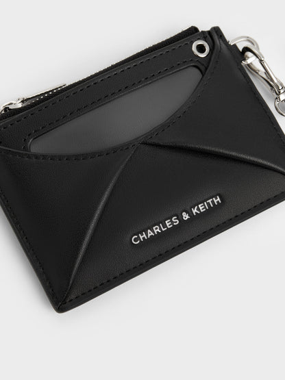 Hazel Bow Panelled Card Holder - Noir | CHARLES & KEITH