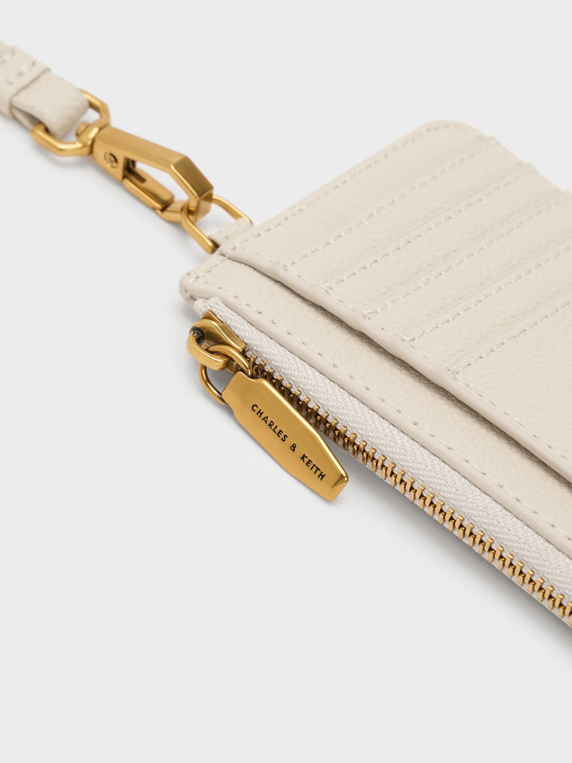 Dixie Wristlet Card Holder - Cream | CHARLES & KEITH