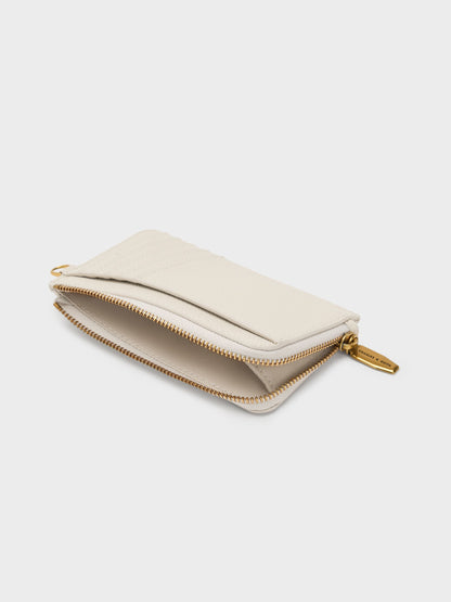 Dixie Wristlet Card Holder - Cream | CHARLES & KEITH
