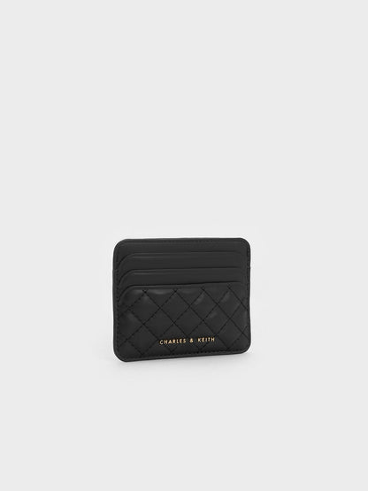 Cleo Quilted Card Holder - Black | CHARLES & KEITH