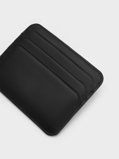 Cleo Quilted Card Holder - Black | CHARLES & KEITH