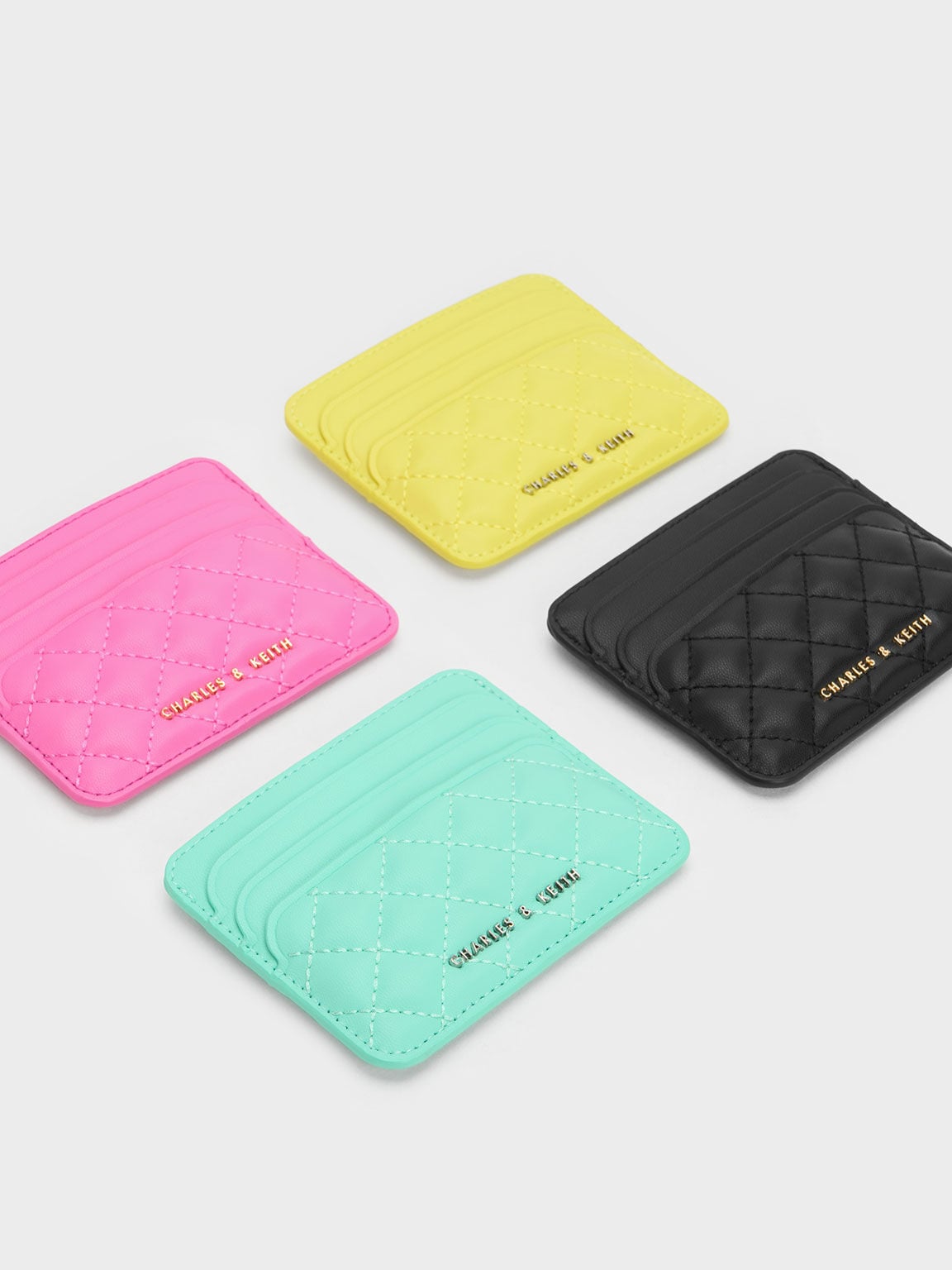 Cleo Quilted Card Holder - Black | CHARLES & KEITH