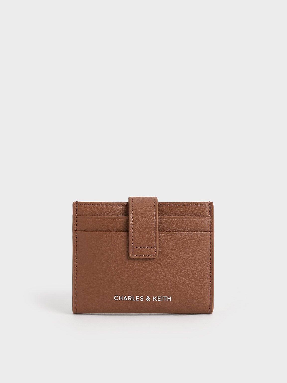 Bliss Snap Button Card Holder - Chocolate | CHARLES & KEITH