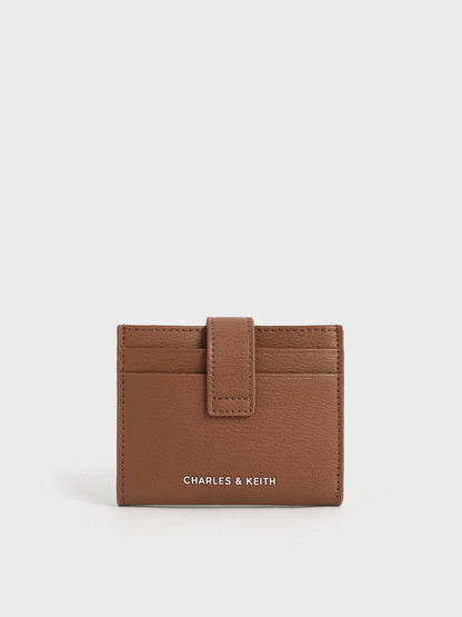Bliss Snap Button Card Holder - Chocolate | CHARLES & KEITH