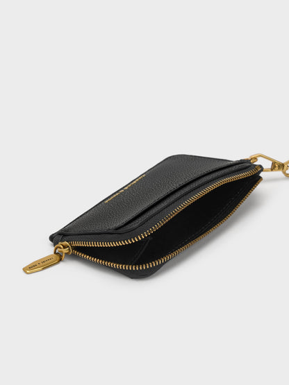 Dixie Wristlet Card Holder - Black | CHARLES & KEITH