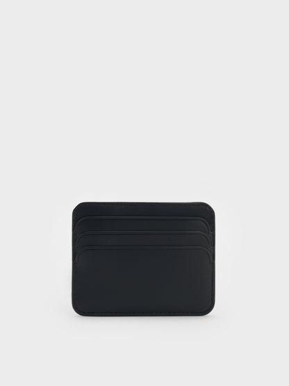 Cleo Two-Tone Quilted Card Holder - Midnight Black | CHARLES & KEITH