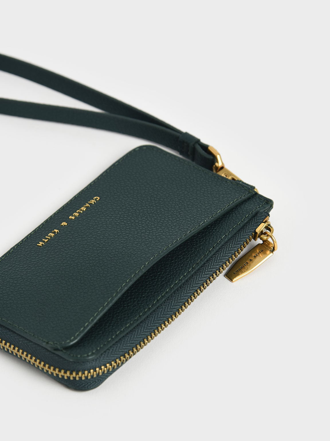 Multi-Slot Wristlet Card Holder - Dark Green | CHARLES & KEITH