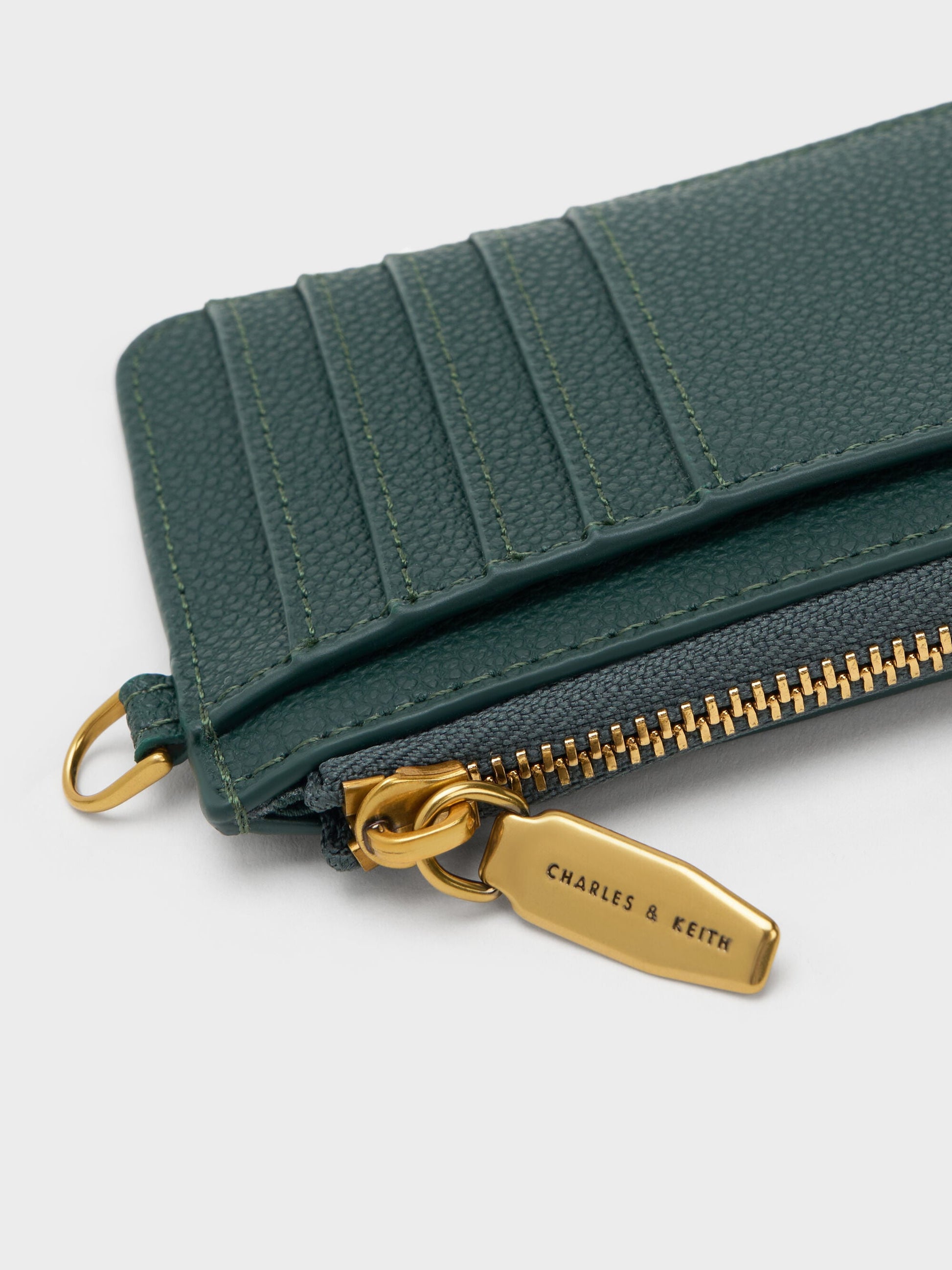 Multi-Slot Wristlet Card Holder - Dark Green | CHARLES & KEITH