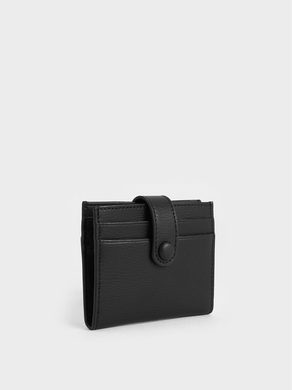Bliss Snap Button Card Holder - Noir | CHARLES & KEITH