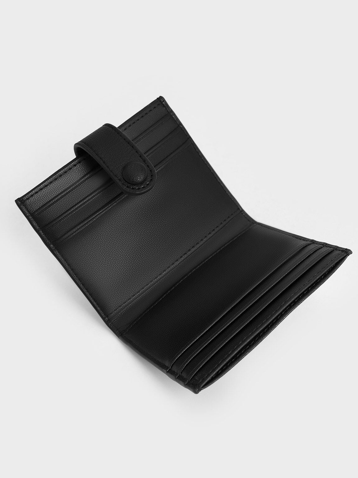 Bliss Snap Button Card Holder - Noir | CHARLES & KEITH
