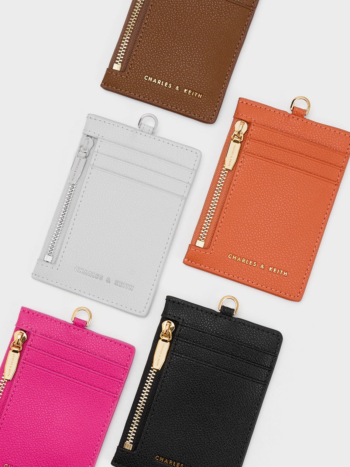Twilia Card Holder With Lanyard - Black | CHARLES & KEITH