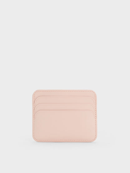 Cleo Two-Tone Quilted Card Holder - Soft Pink | CHARLES & KEITH