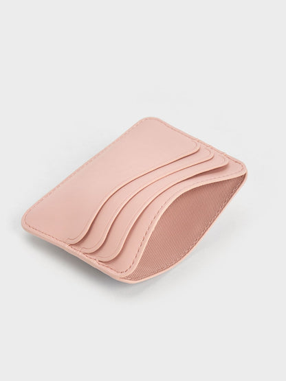Cleo Two-Tone Quilted Card Holder - Pink | CHARLES & KEITH
