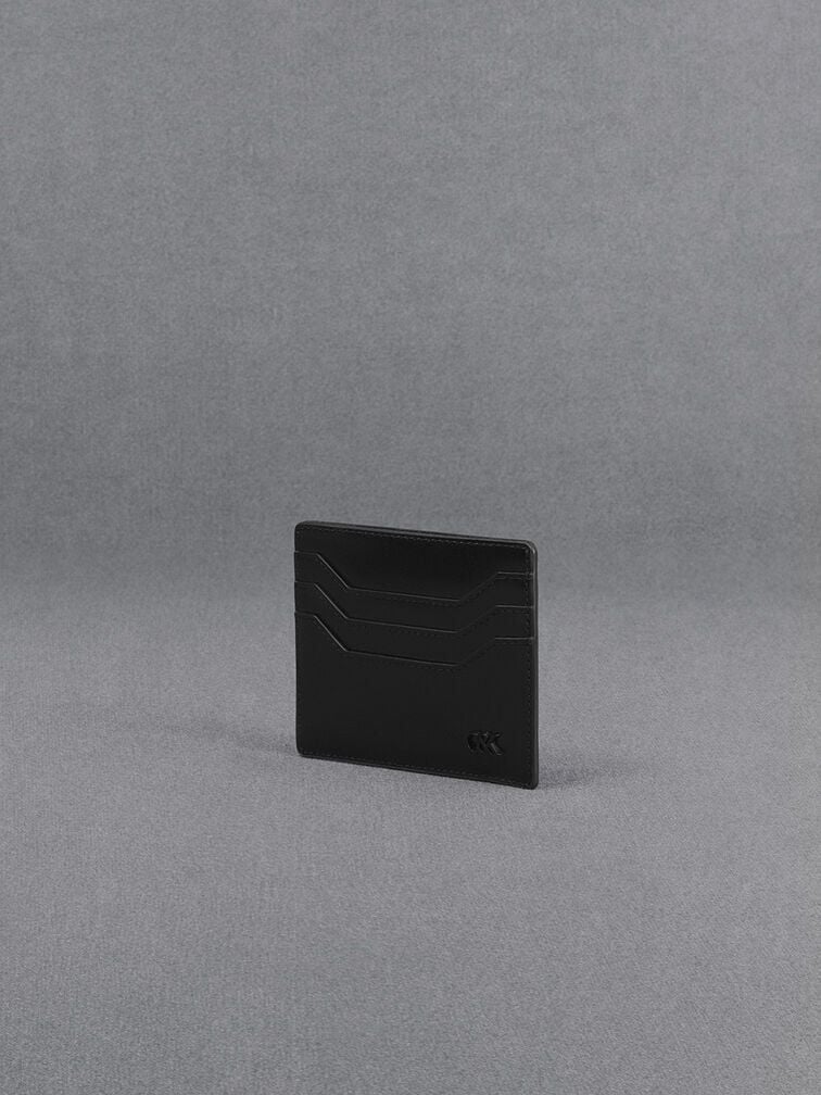 Carli Leather Multi-Slot Card Holder - Black | CHARLES & KEITH