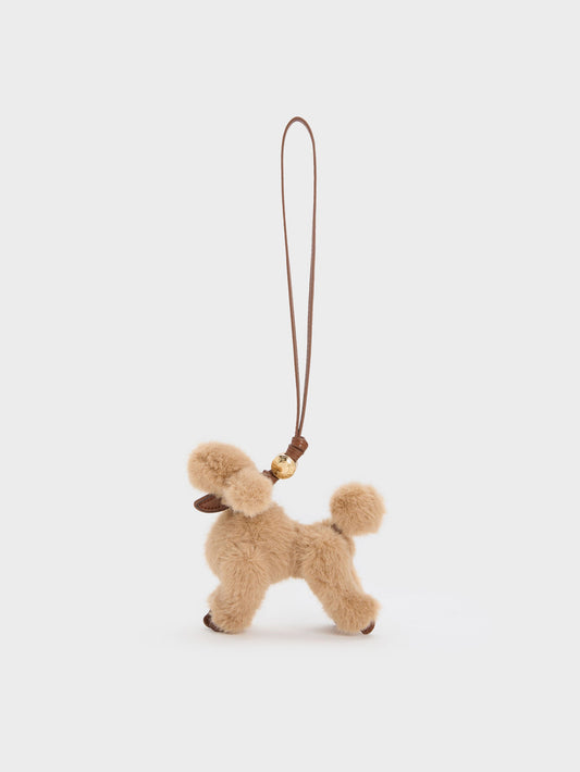 Faux Shearling Poodle Charm - Multi | CHARLES & KEITH