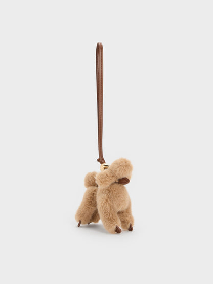 Faux Shearling Poodle Charm - Multi | CHARLES & KEITH