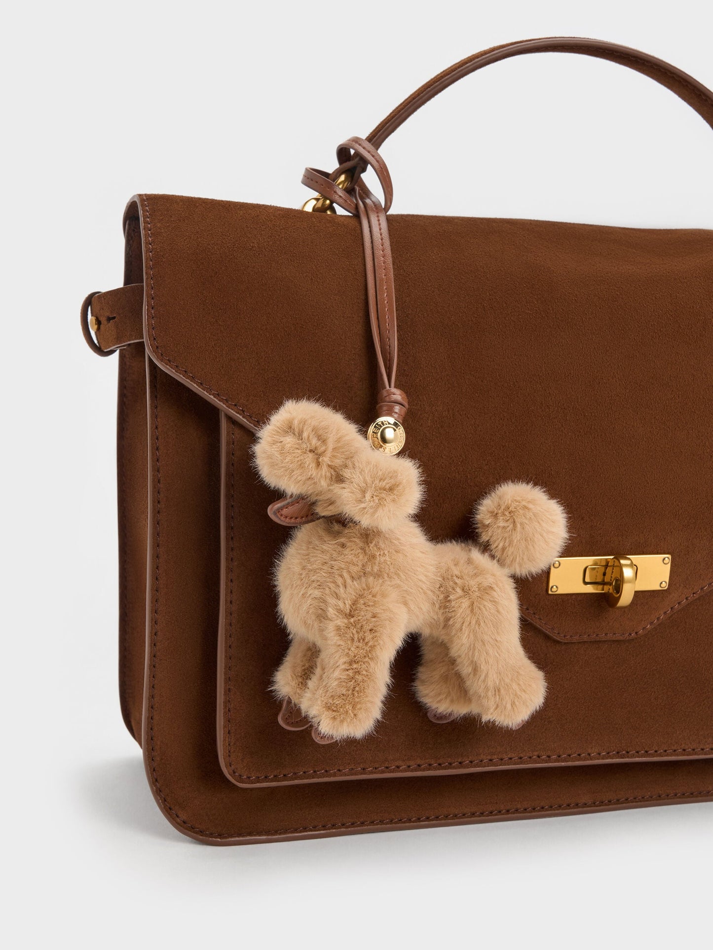 Faux Shearling Poodle Charm - Multi | CHARLES & KEITH