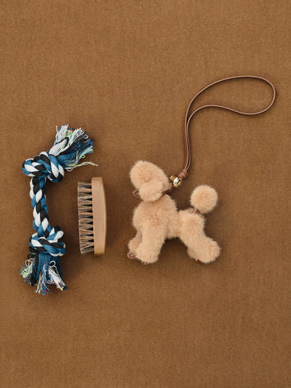 Faux Shearling Poodle Charm - Multi | CHARLES & KEITH