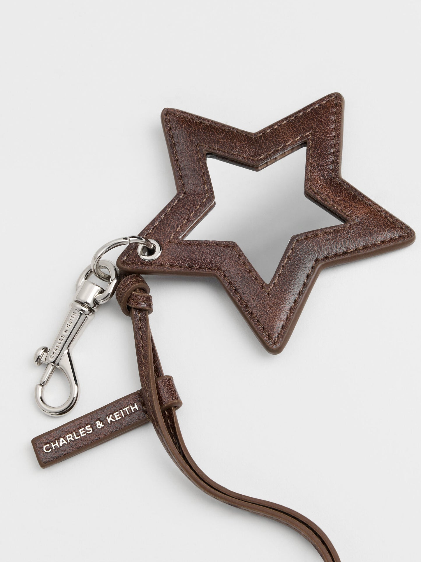 Noane Star Mirror Charm - Distressed Coffee | CHARLES & KEITH