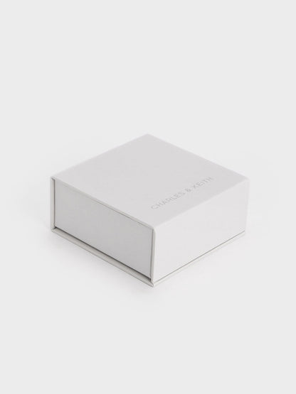 Metallic Heart Beaded Charm - Silver | CHARLES & KEITH