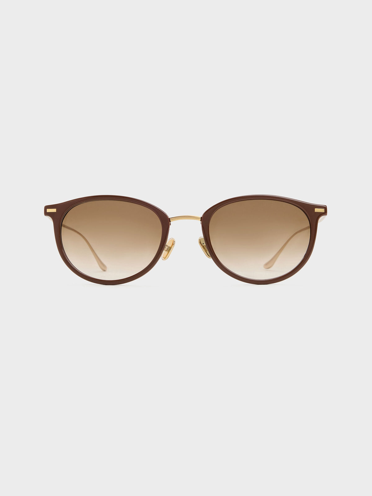 Minnow Metal-Rim Round Sunglasses - Pecan Brown | CHARLES & KEITH