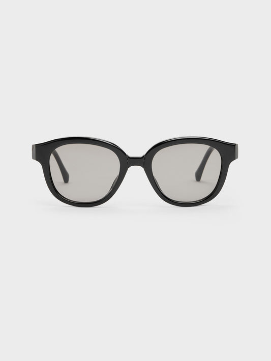 Brea Round Sunglasses - Black | CHARLES & KEITH