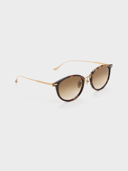 Minnow Metal-Rim Round Sunglasses - T. Shell | CHARLES & KEITH