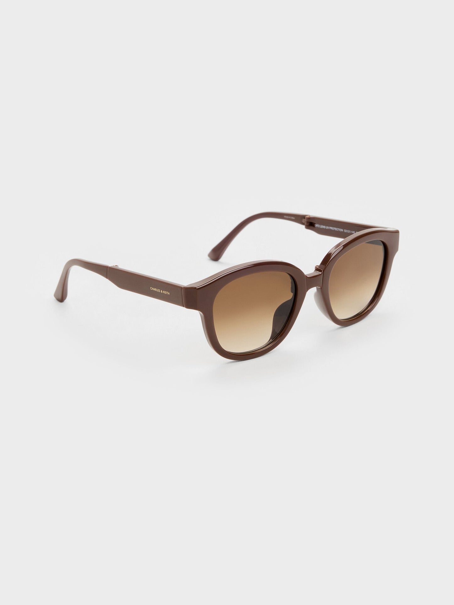 Brea Round Sunglasses - Pecan Brown | CHARLES & KEITH