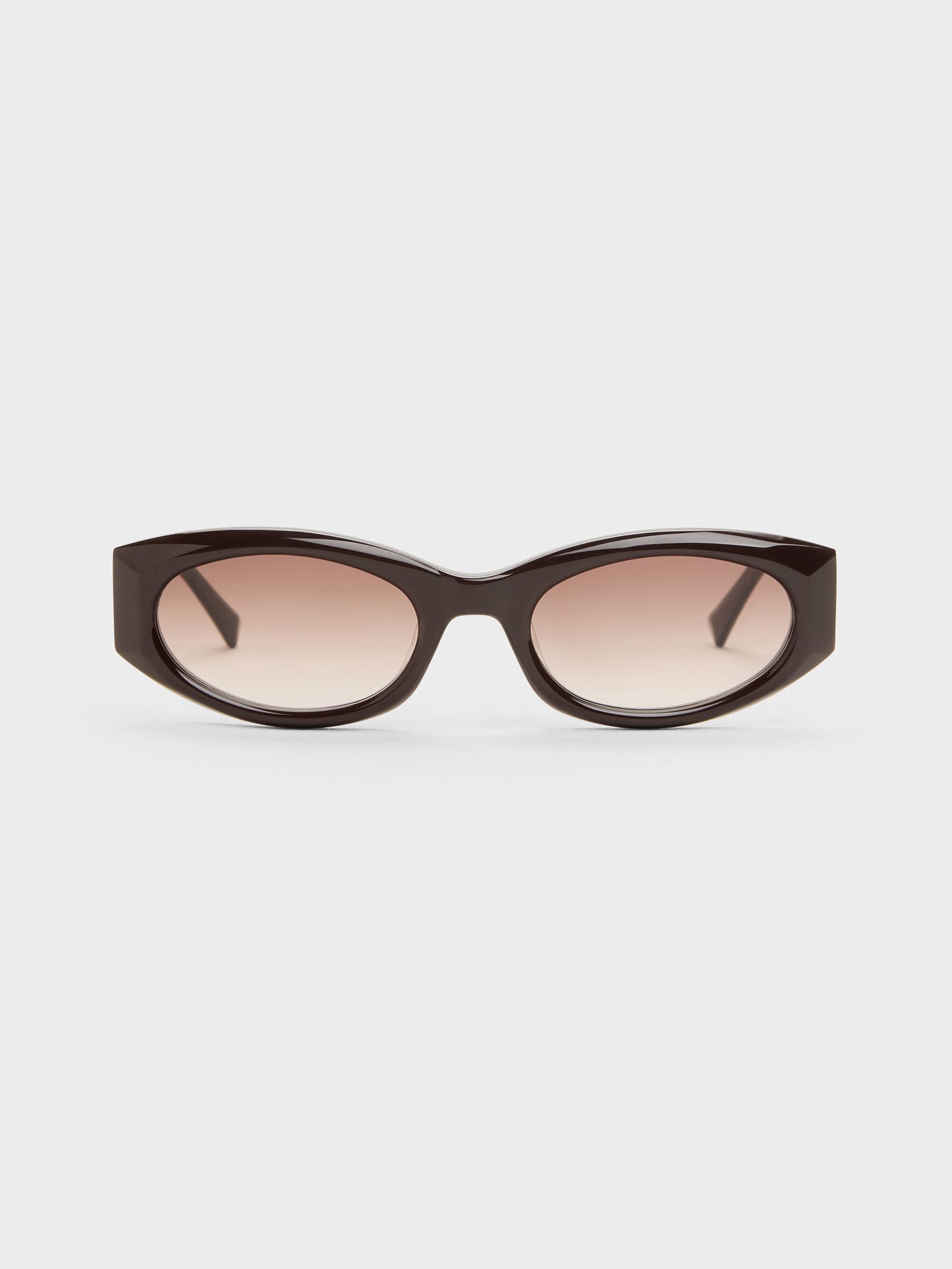 Aubrey Oval Sunglasses - Espresso Brown | CHARLES & KEITH
