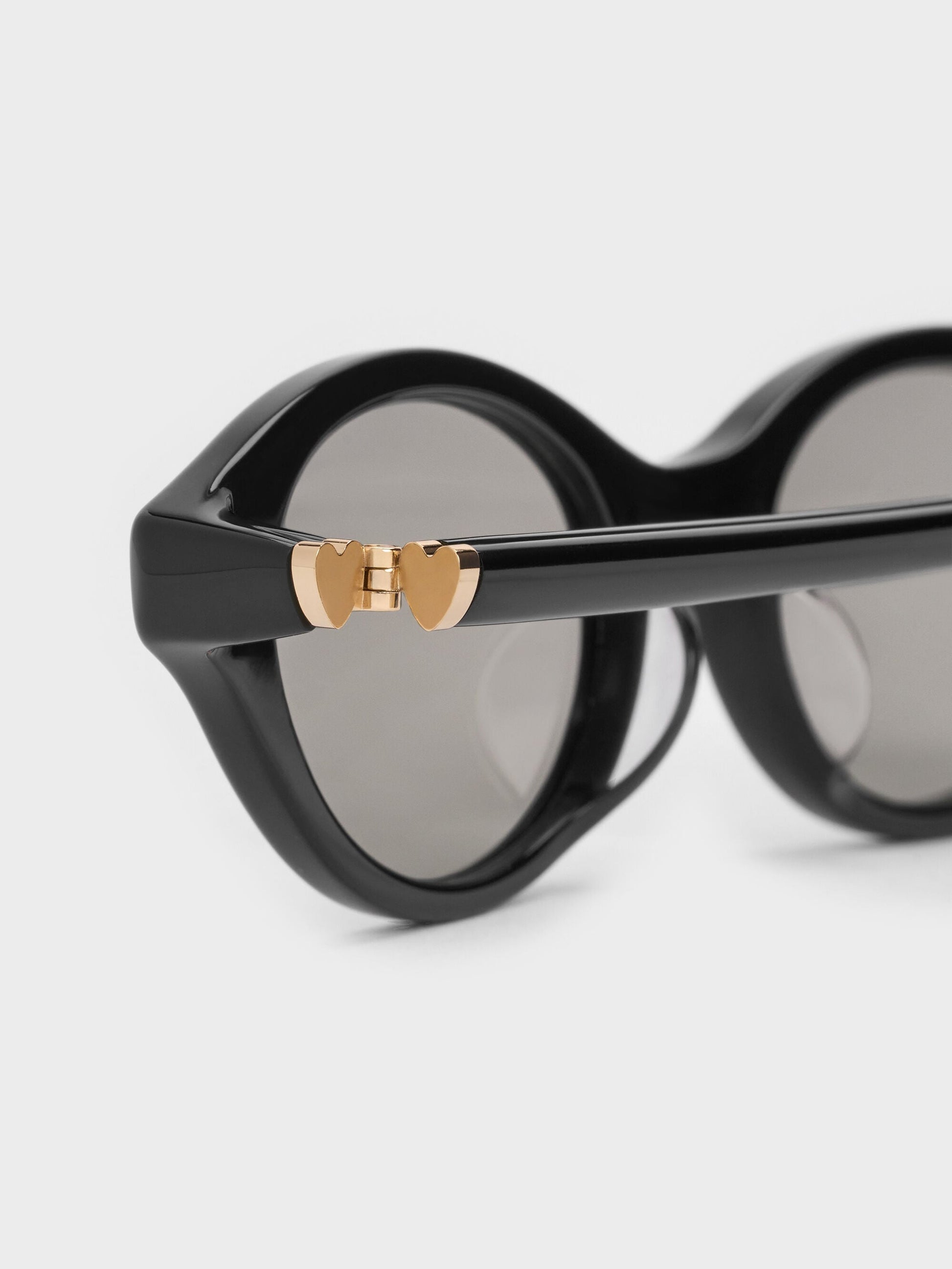 Pecola Oval Sunglasses - Black | CHARLES & KEITH
