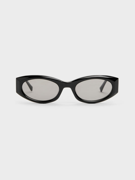 Aubrey Oval Sunglasses - Noir | CHARLES & KEITH