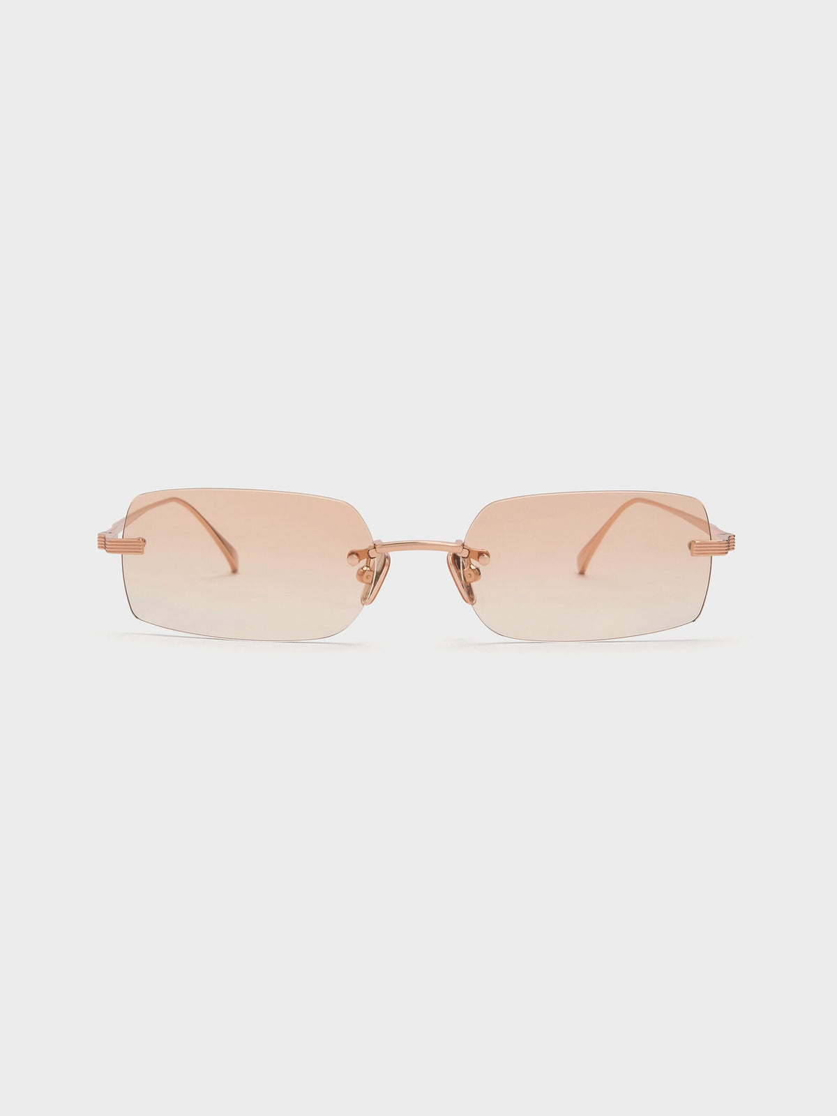 Easton Rimless Rectangular Sunglasses - Rose Gold | CHARLES & KEITH