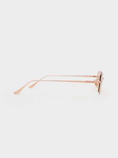 Easton Rimless Rectangular Sunglasses - Rose Gold | CHARLES & KEITH