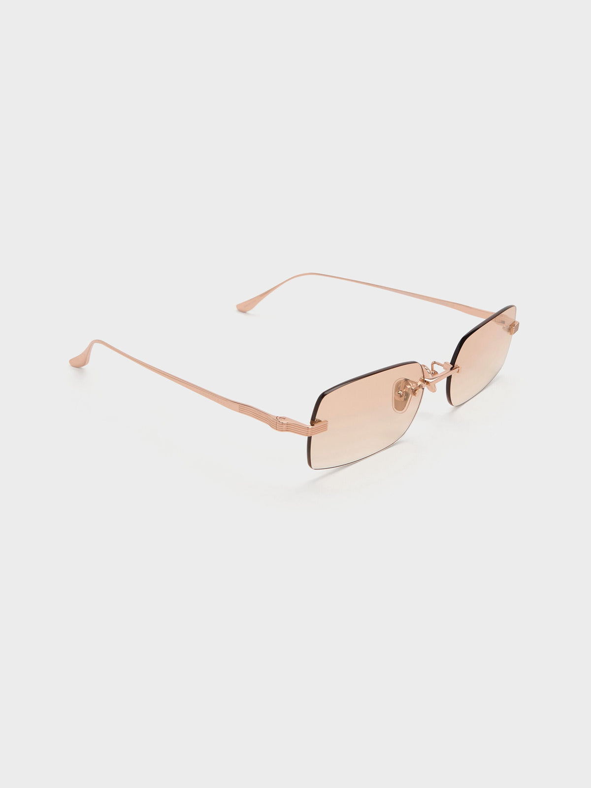 Easton Rimless Rectangular Sunglasses - Rose Gold | CHARLES & KEITH