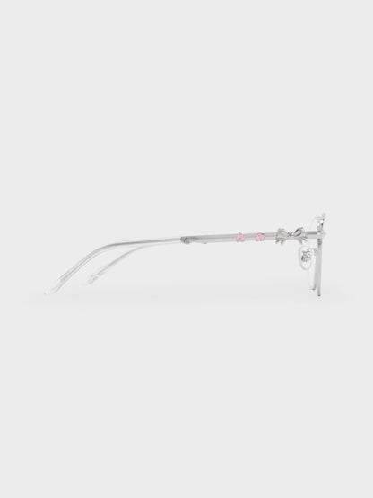 Paige Clear Rectangular Sunglasses - Silver | CHARLES & KEITH