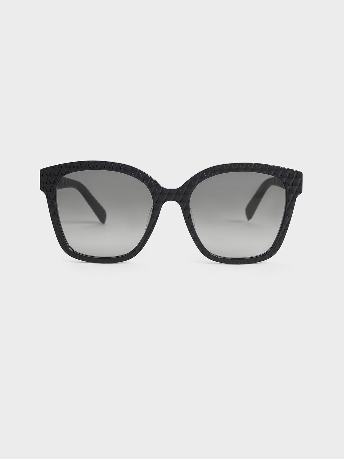 Leather Quilted Sunglasses - Black | CHARLES & KEITH